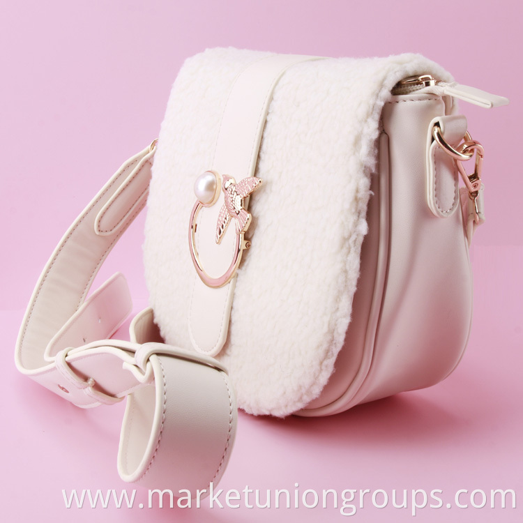 The New Winter Sherpa Shoulder Crossbody Bag For Ladies